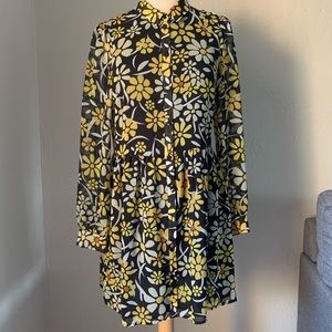 🌻Topshop🌻 long sleeve sunflower dress
